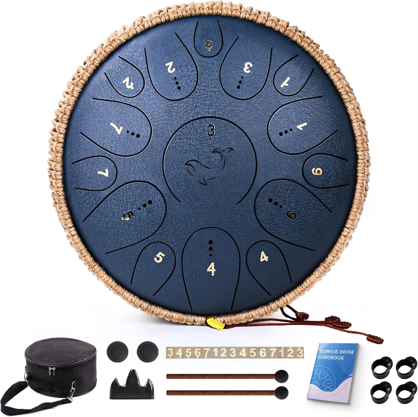 Steel Tongue Drum 12 Inch 15 Note C Key Percussion Instrument