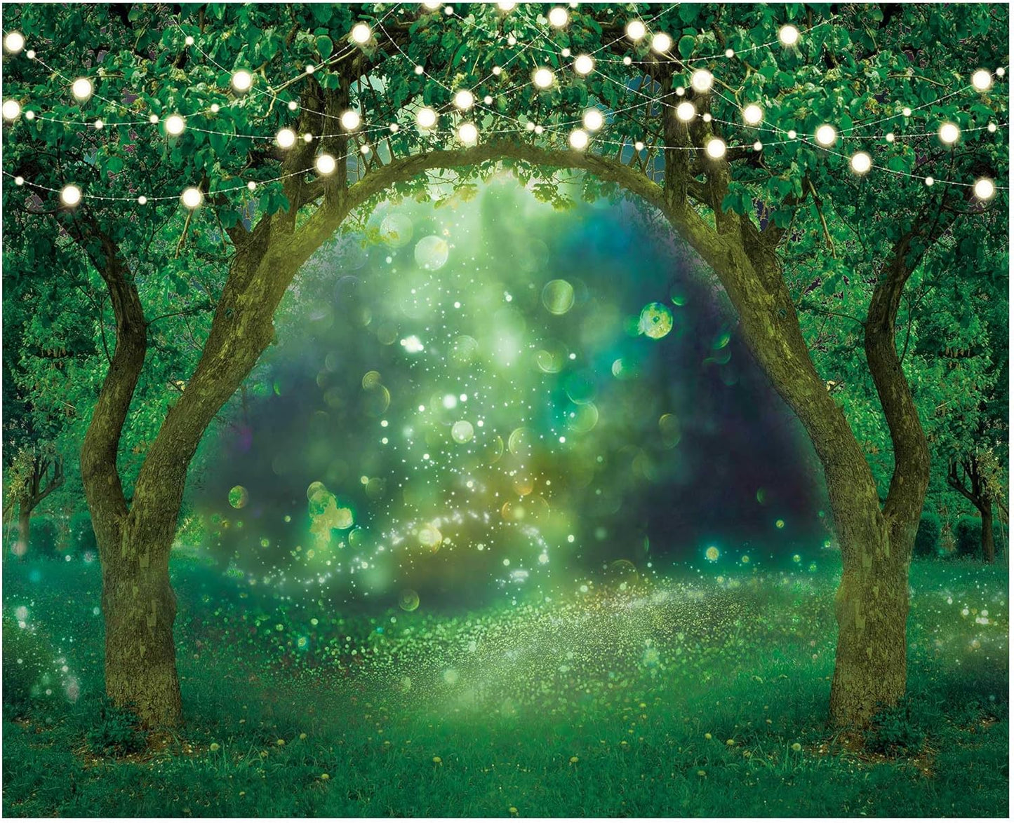 Funnytree 118 x 95 Spring Enchanted Garden Backdrop for Events