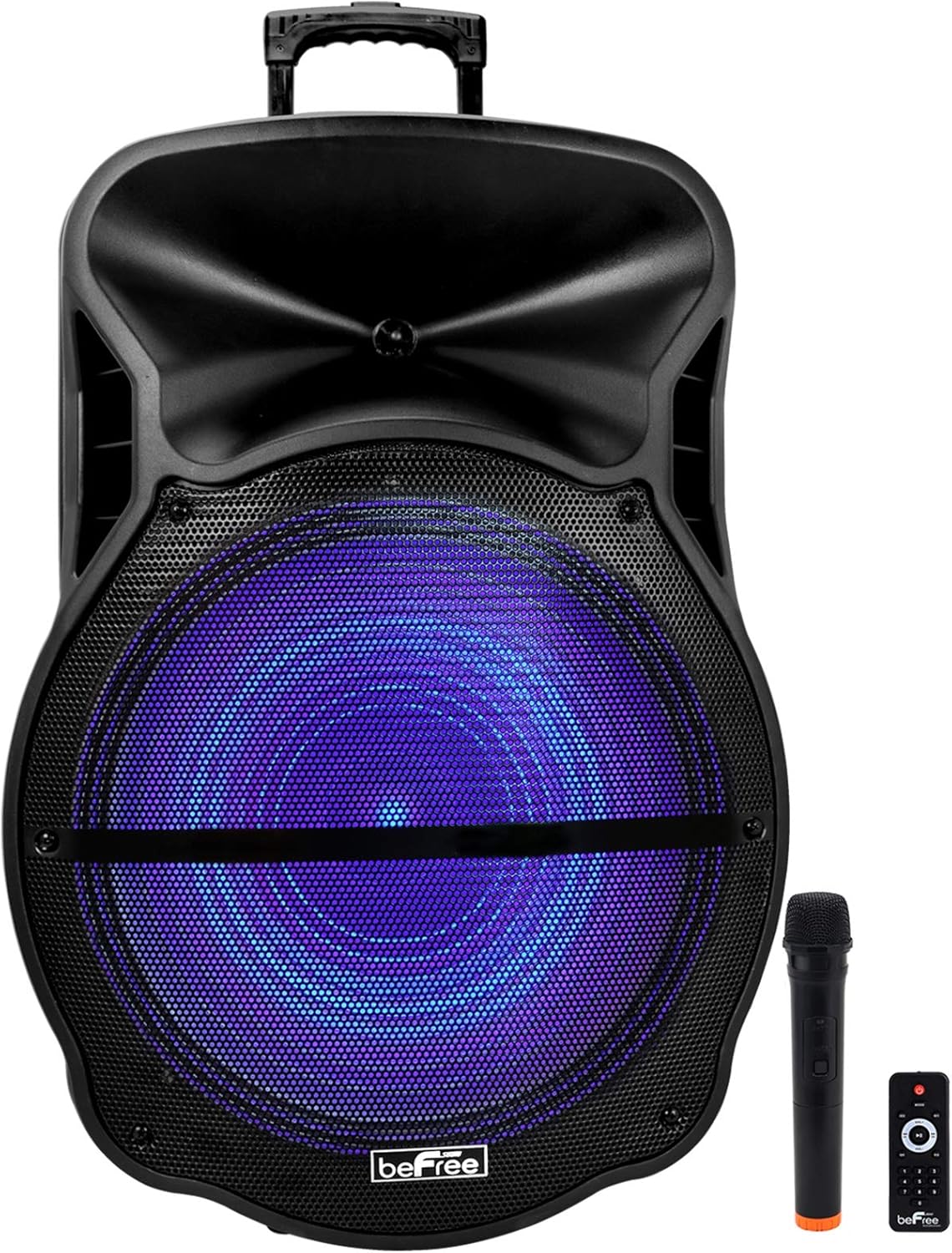 beFree Sound 18 Inch Bluetooth Party Speaker with LED Lights