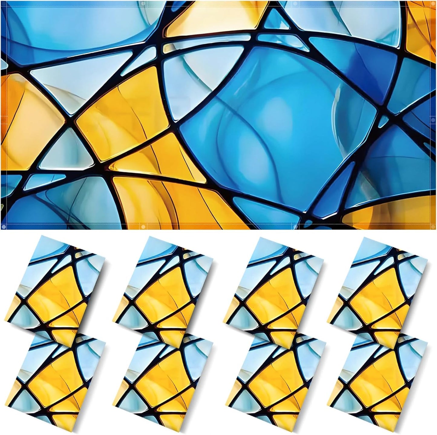 8 Pcs Fluorescent Light Covers for Ceiling Lights - Colorful Art