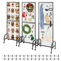 Grid Wall Panels Display Rack 3-Pack - Mobile Wire Grid Panels