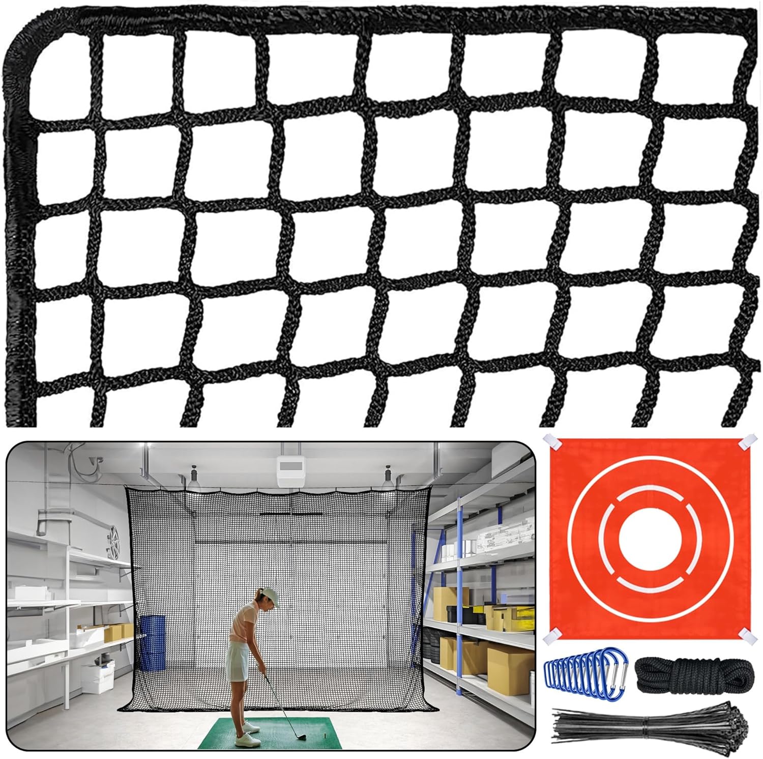 SAPLIZE Heavy Duty Golf Netting - Ultimate Practice Barrier