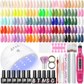 Gel Nail Polish Kit with UV Light and Drill - Complete 53PCS Starter