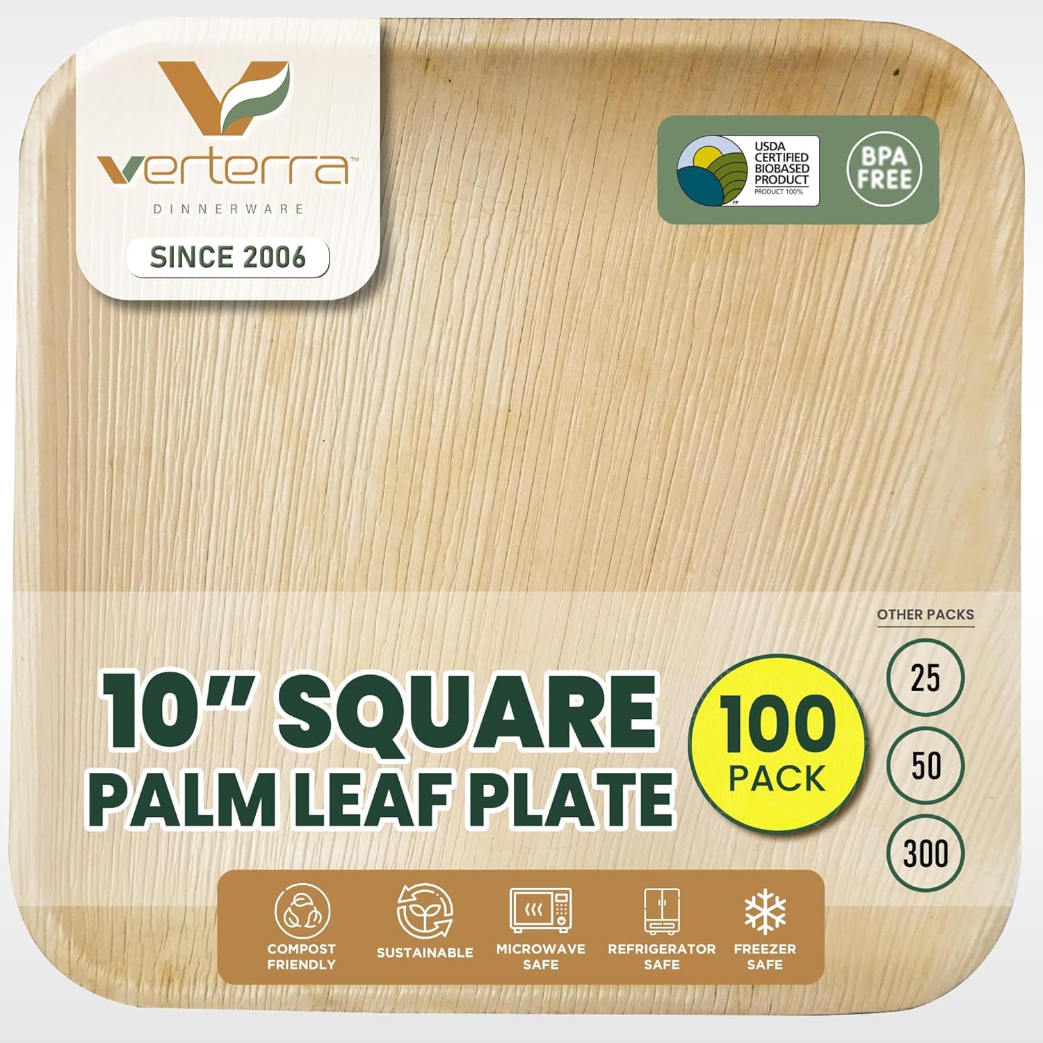 Compostable Palm Leaf Dinner Plates for Eco-Friendly Events