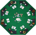 48in Foldable Poker Table Top for 8 Players - Casino Style Fun