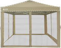 CROWN SHADES Gazebo Mosquito Net for 10 x 10 Canopy - Bug Protection