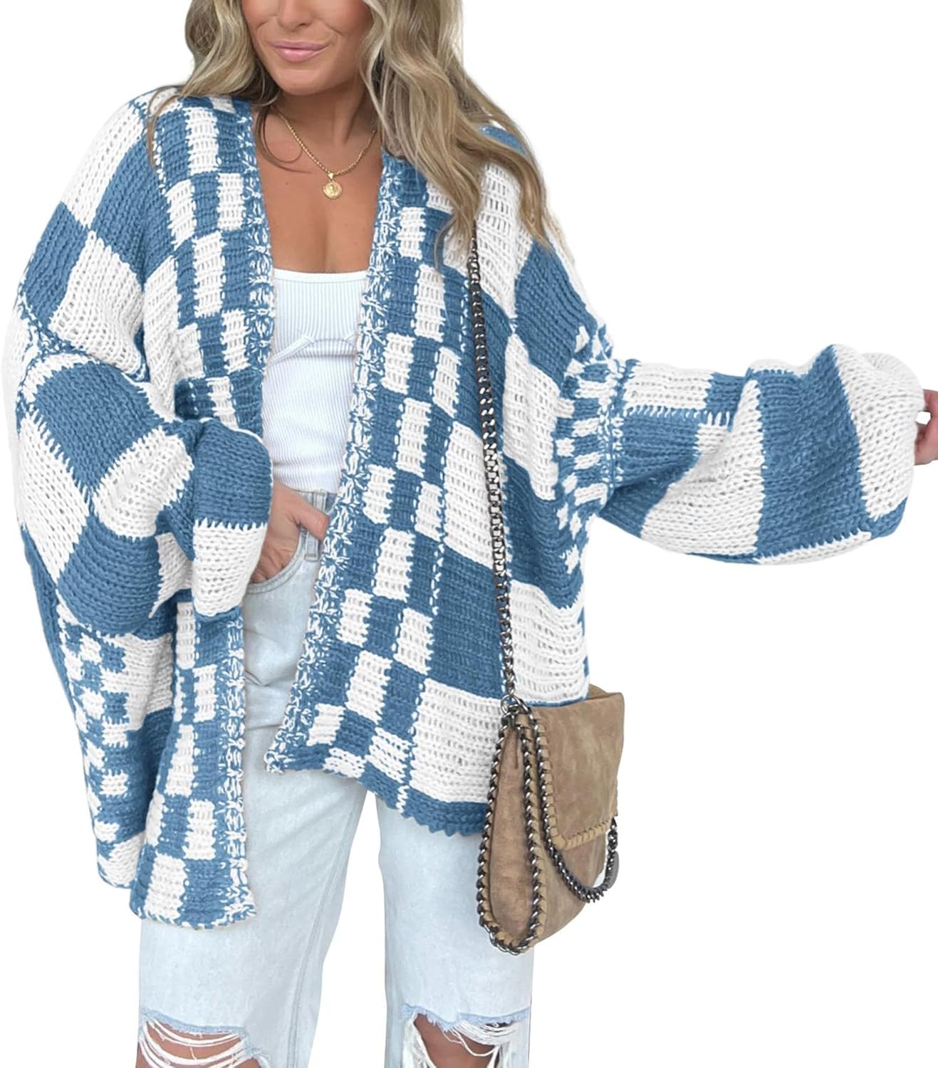 BTFBM Casual Cardigan Sweater for Women - Trendy Fall Fashion