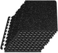 ProsourceFit Rubber Top Exercise Puzzle Mat 12-in - Cushioned Home Gym