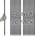 AAGUT 40 in Rebar Stakes 20 pcs - Heavy Duty Landscape Anchors