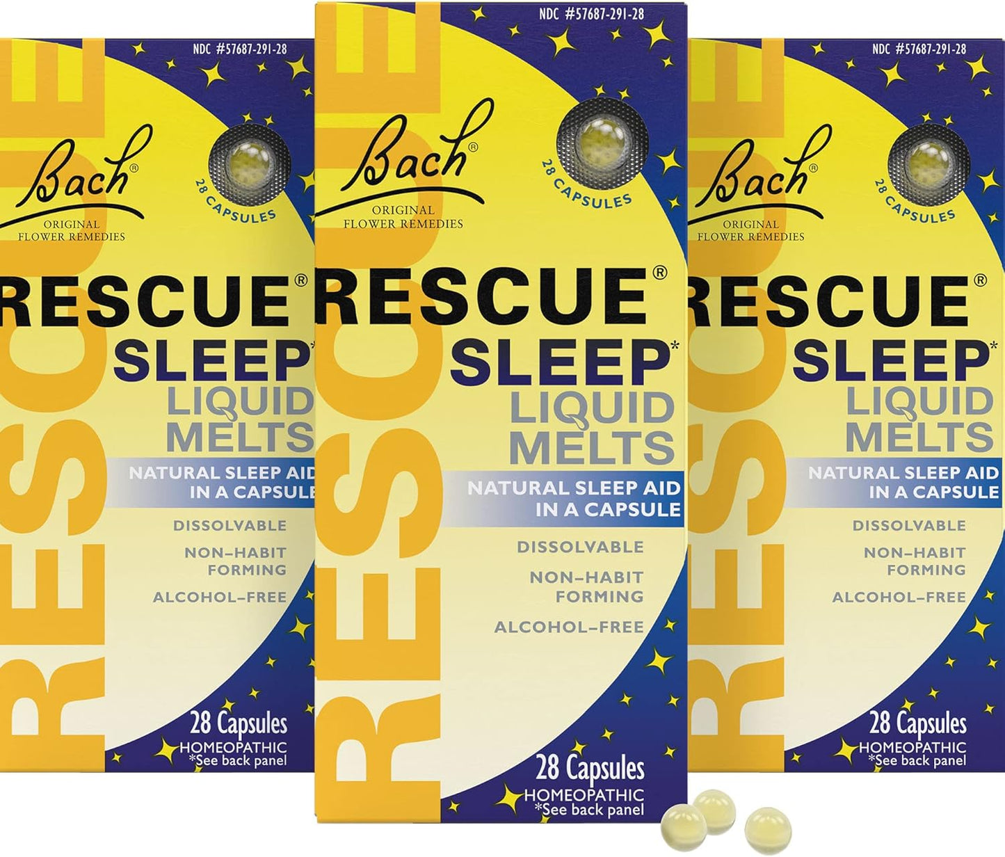 Bach Sleep Liquid Melts Natural Orange Vanilla Flavor for Rest