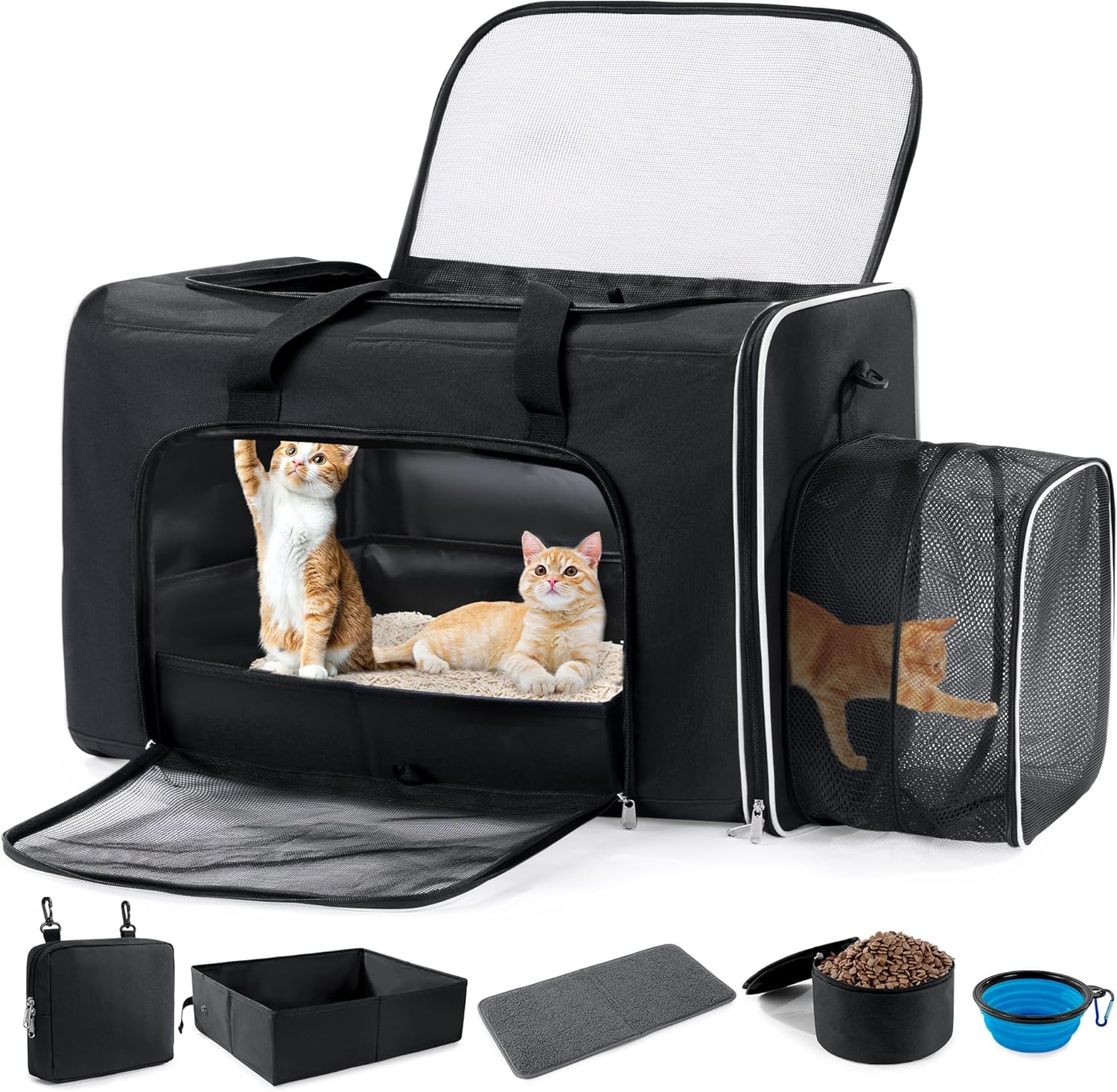 BALAPET Expandable Extra Large Cat Carrier for Travel Comfort