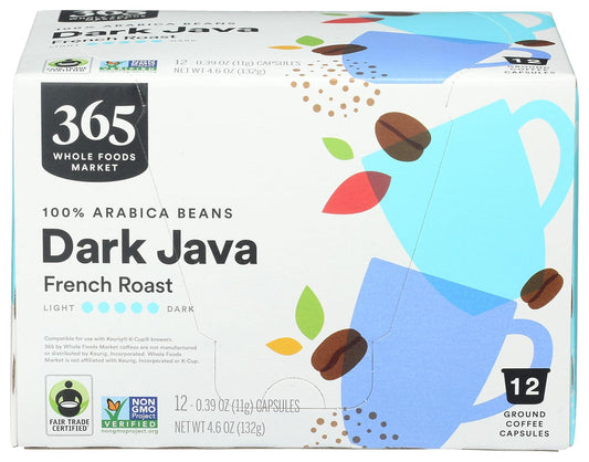 Dark French Roast Coffee Pods - Rich Flavor, 12 Count