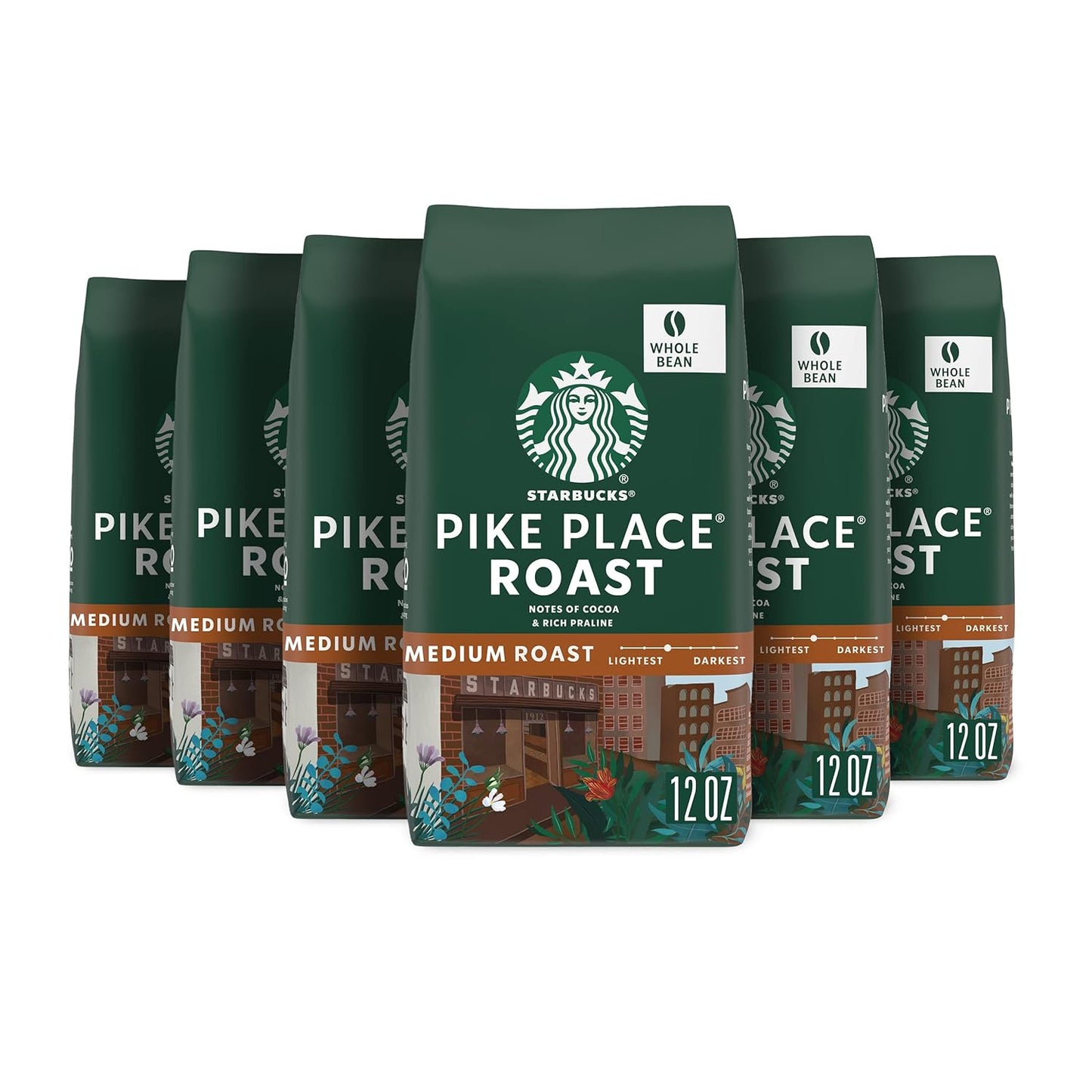 Starbucks Whole Bean Coffee, Medium Roast, Pike Place Roast