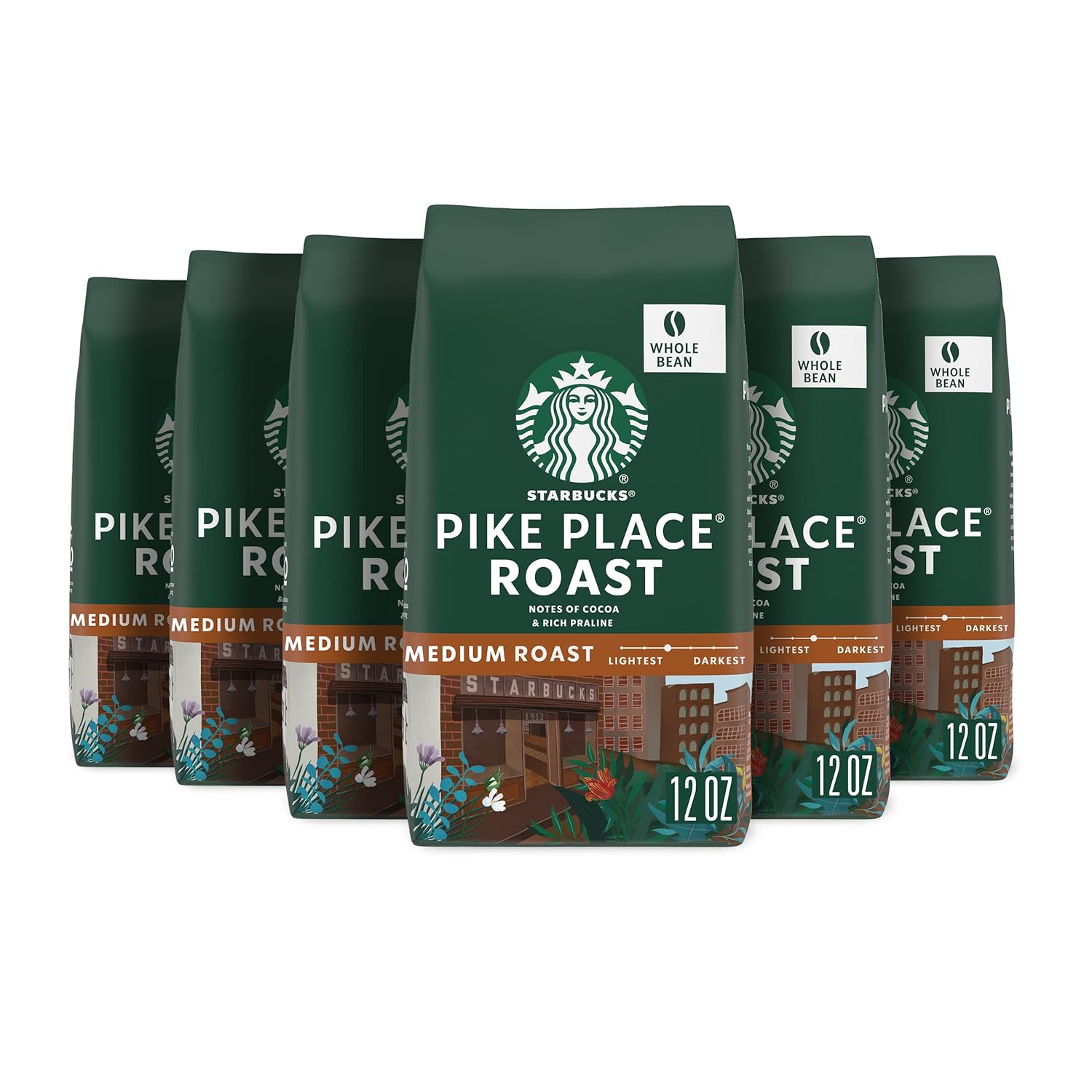 Starbucks Whole Bean Coffee, Medium Roast, Pike Place Roast