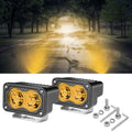 Yellow LED Pods for Off Road Use - 40W 3 Inch Driving Lights