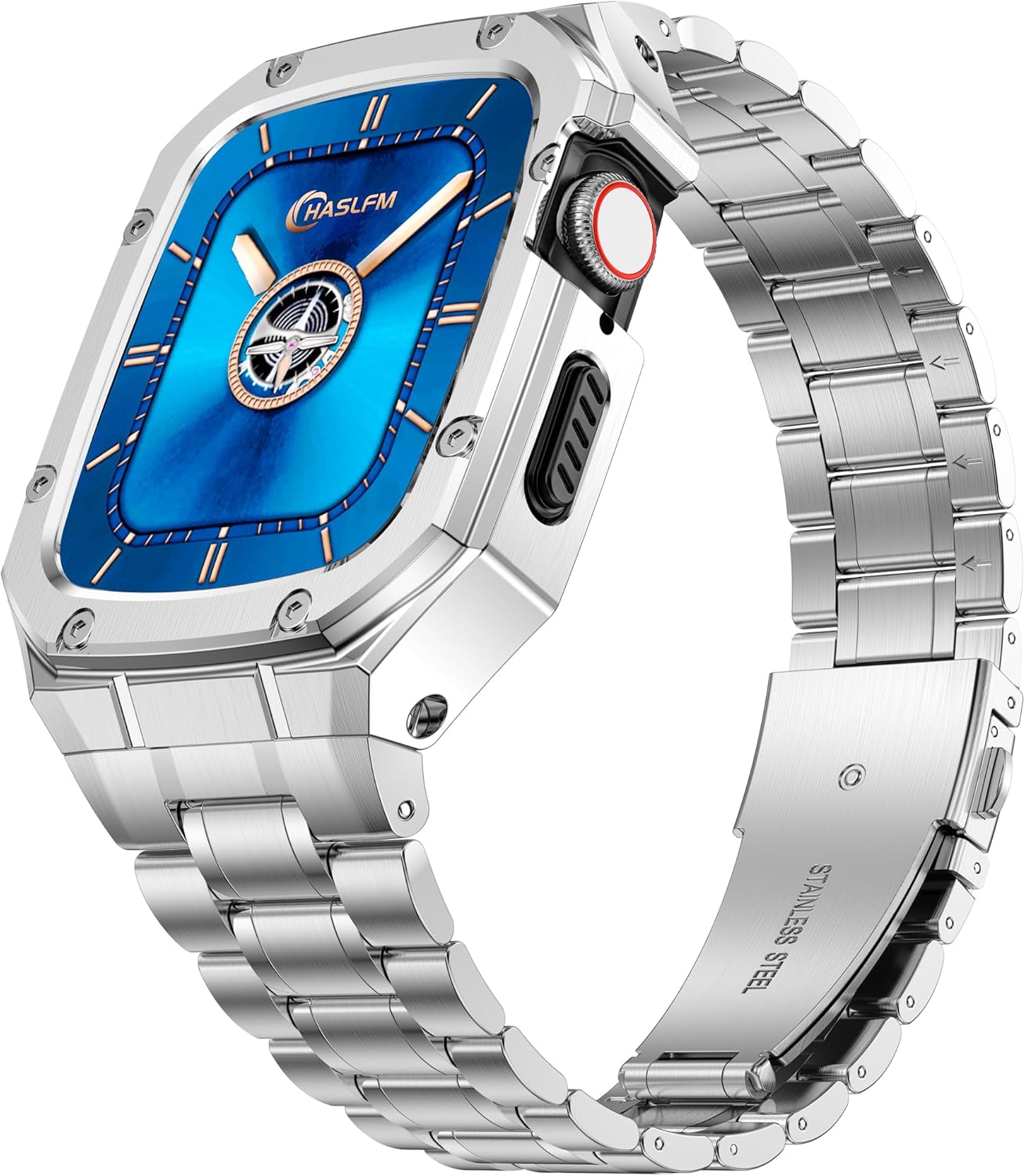 Stainless Steel Watch Band and Case for Apple Watch Series 9/8/7