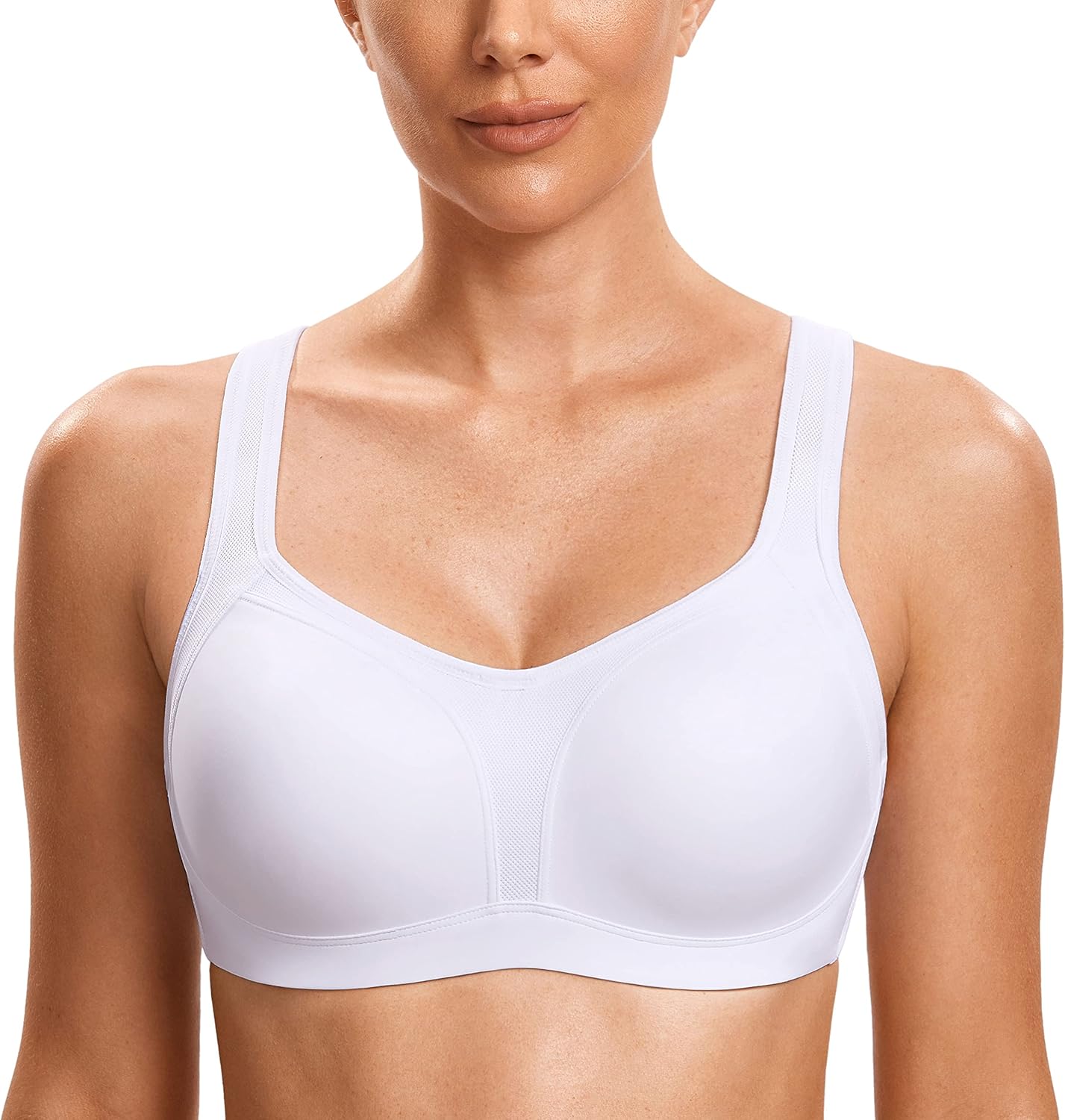 SYROKAN Women's High Impact Underwire Sports Bra for Large Bust
