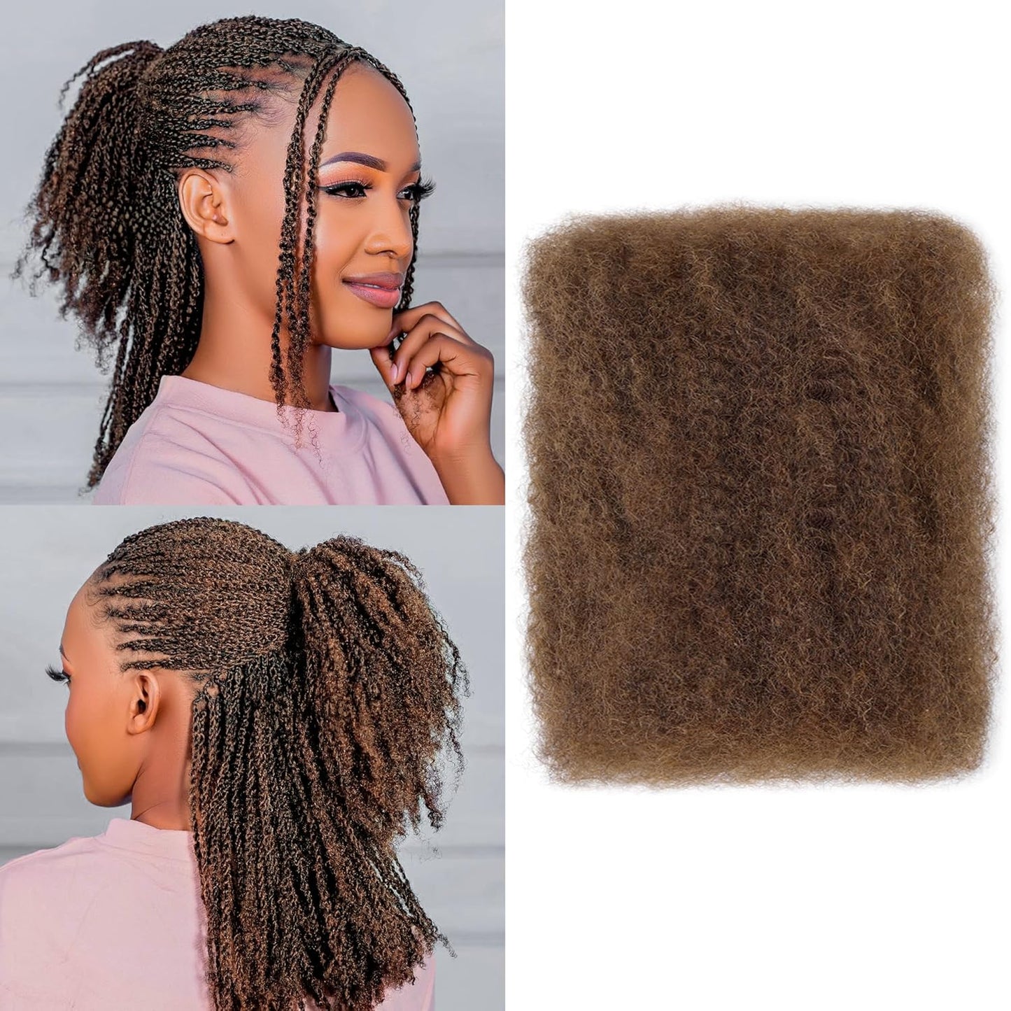 Afro Kinky Bulk Human Hair for Mini Twist and Braiding Styles