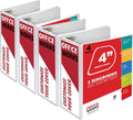 3 Ring Binder Professional Angle D Ring 4 in - Clear View 4 Pack