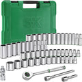 SK 3/8 in Drive Socket Set 55-Piece - Durable SuperKrome Finish