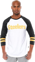Ultra Game NFL Super Soft Raglan Baseball Long Sleeve T-Shirt Fan