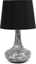Contemporary Mosaic Tiled Glass Genie Table Lamp - Compact Accent