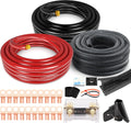 1/0 Gauge Wire CCA Power Ground Cable 40FT Kit - Complete Install Pack