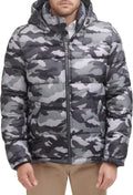 Tommy Hilfiger Men's Down Alternative Hooded Puffer Jacket - Warm welt