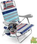 Kids Folding Backpack Beach Chair - Lightweight, 4-Position Recline