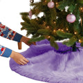 Faux Fur Tree Skirt Lavender - Fluffy 60 in Holiday Tree Skirt