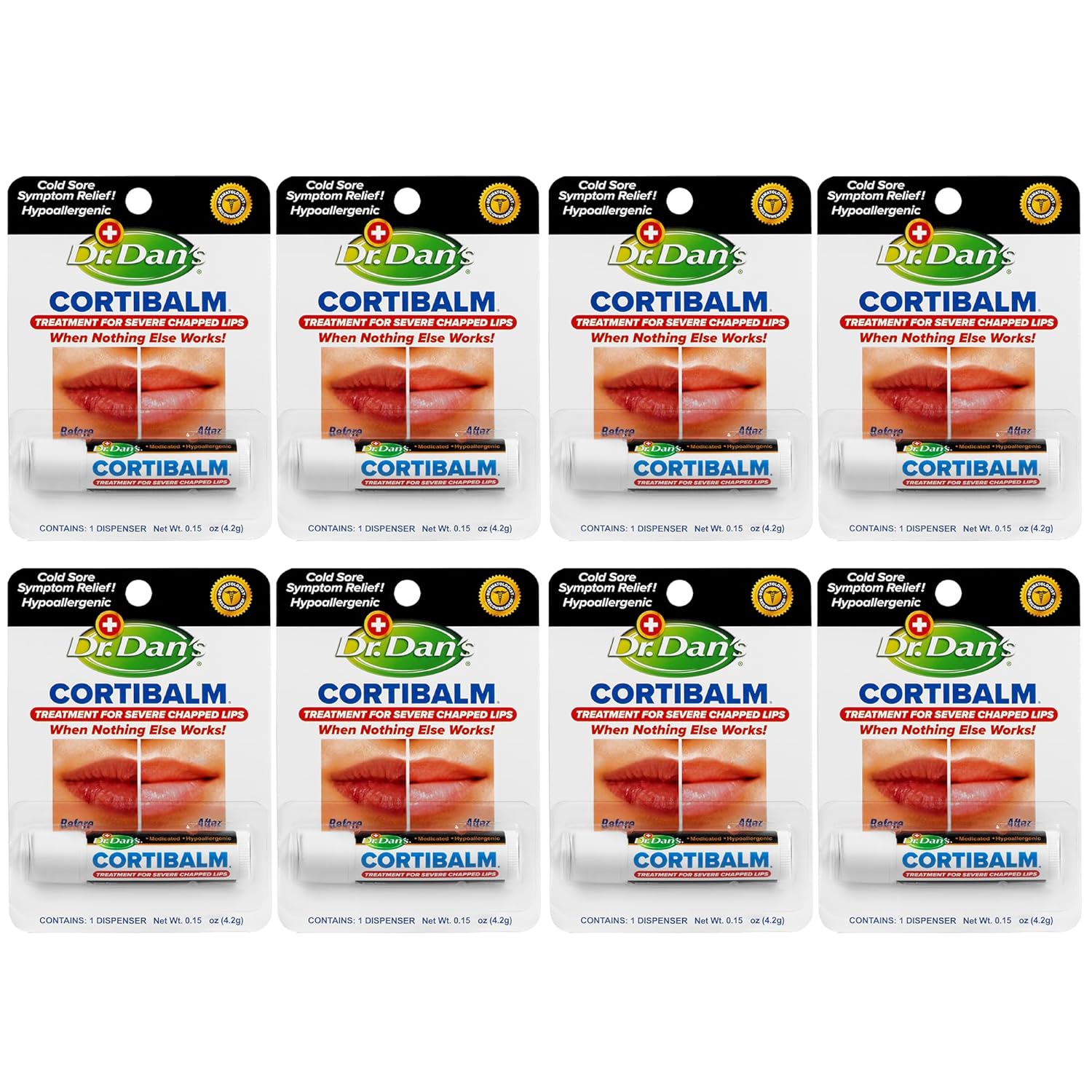 Dr. Dan's Cortibalm for Dry Cracked Lips - Healing Lip Balm