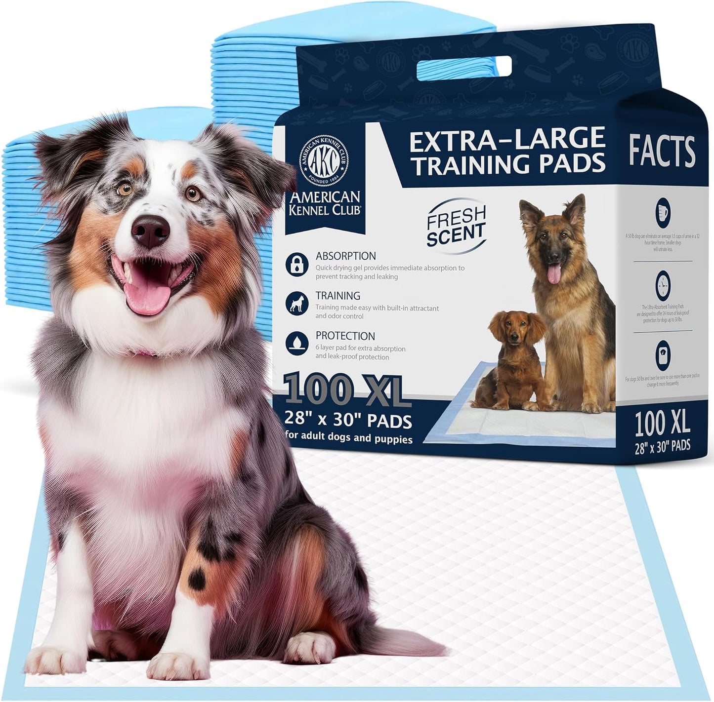 American Kennel Club Scented Puppy Pads for Large Dogs