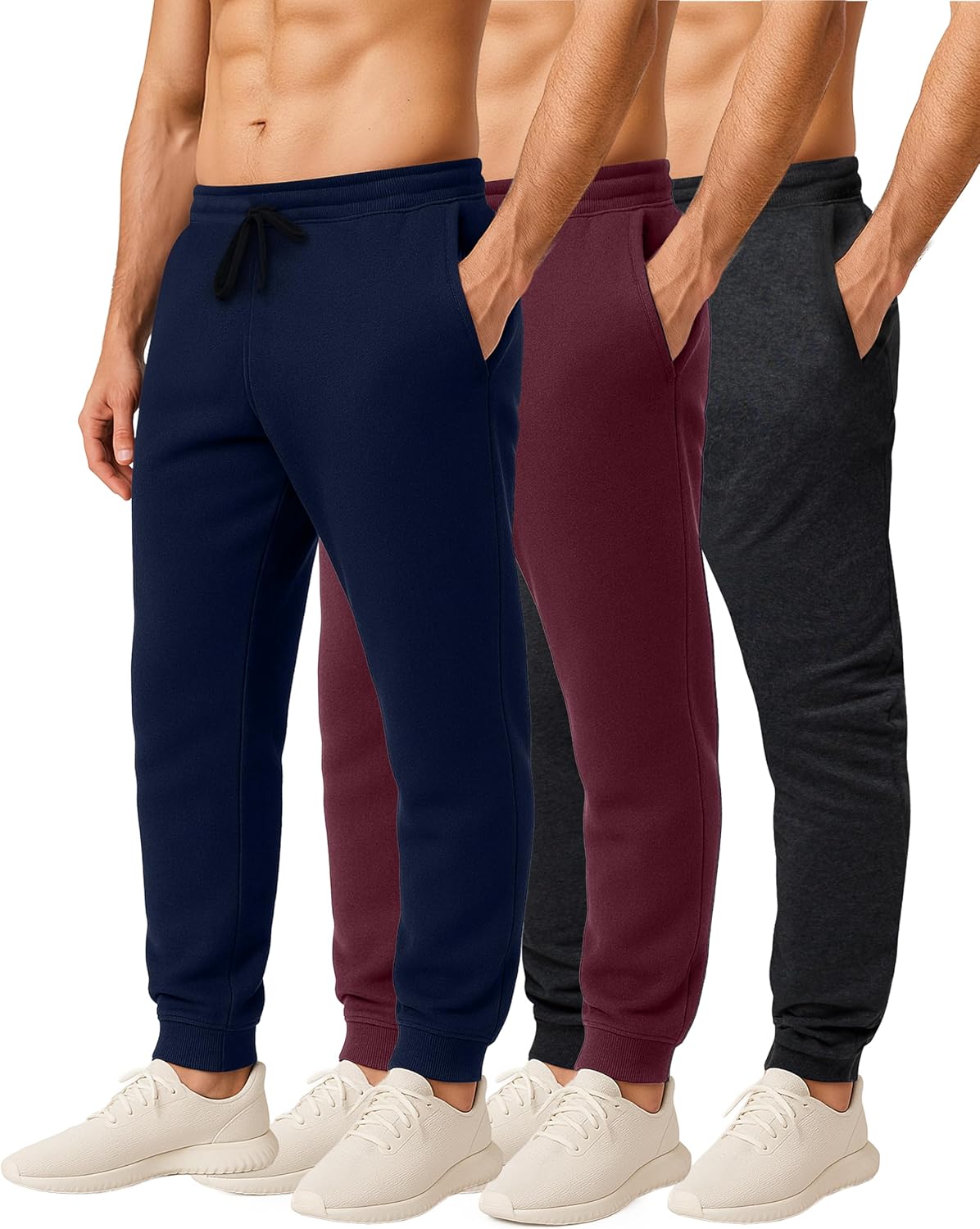 Real Essentials Men's Jogger Sweatpants: Comfort & Style Trio