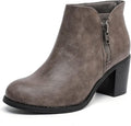 Luoika Women's Wide Width Ankle Boots - Comfortable Chunky Heel Soft