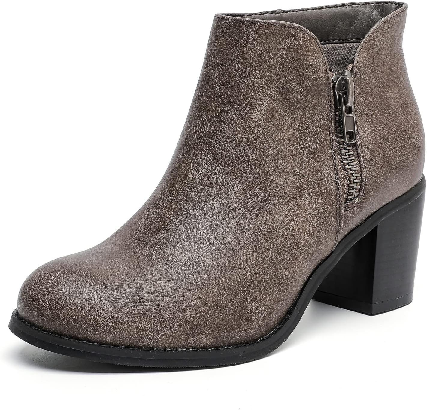 Luoika Women's Wide Width Ankle Boots with Chunky Heel Style