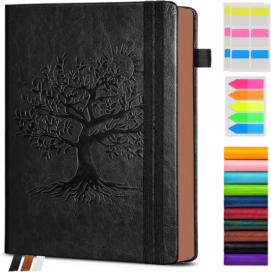 Premium A5 Leather Journal - 300 Pages, Numbered, Multi-Use for Women & Men