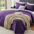 BEDELITE Full Comforter Set 7 Pieces Queen Bed in a Bag - Soft
