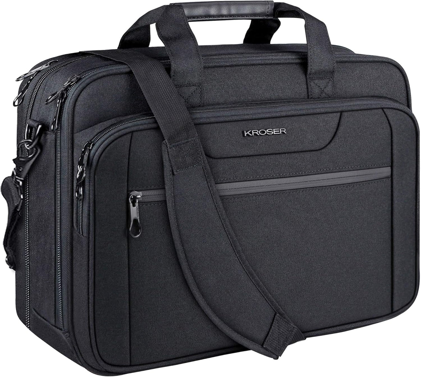 KROSER Laptop Bag Expandable Briefcase for 17.3 Inch Laptops