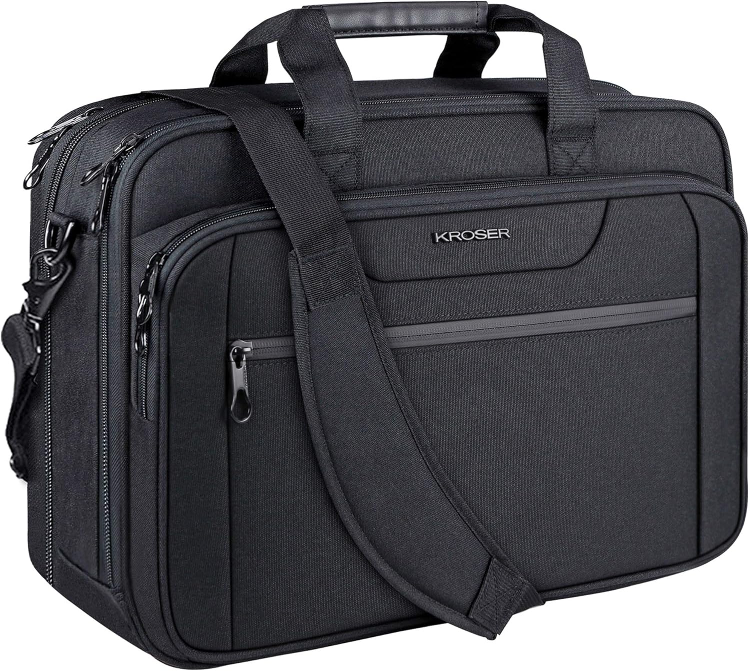 KROSER Laptop Bag Expandable Briefcase for 17.3 Inch Laptops