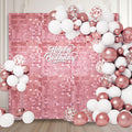 Rose Gold Shimmer Wall Backdrop Panels 24PCS - Sparkling 4ft x 6ft