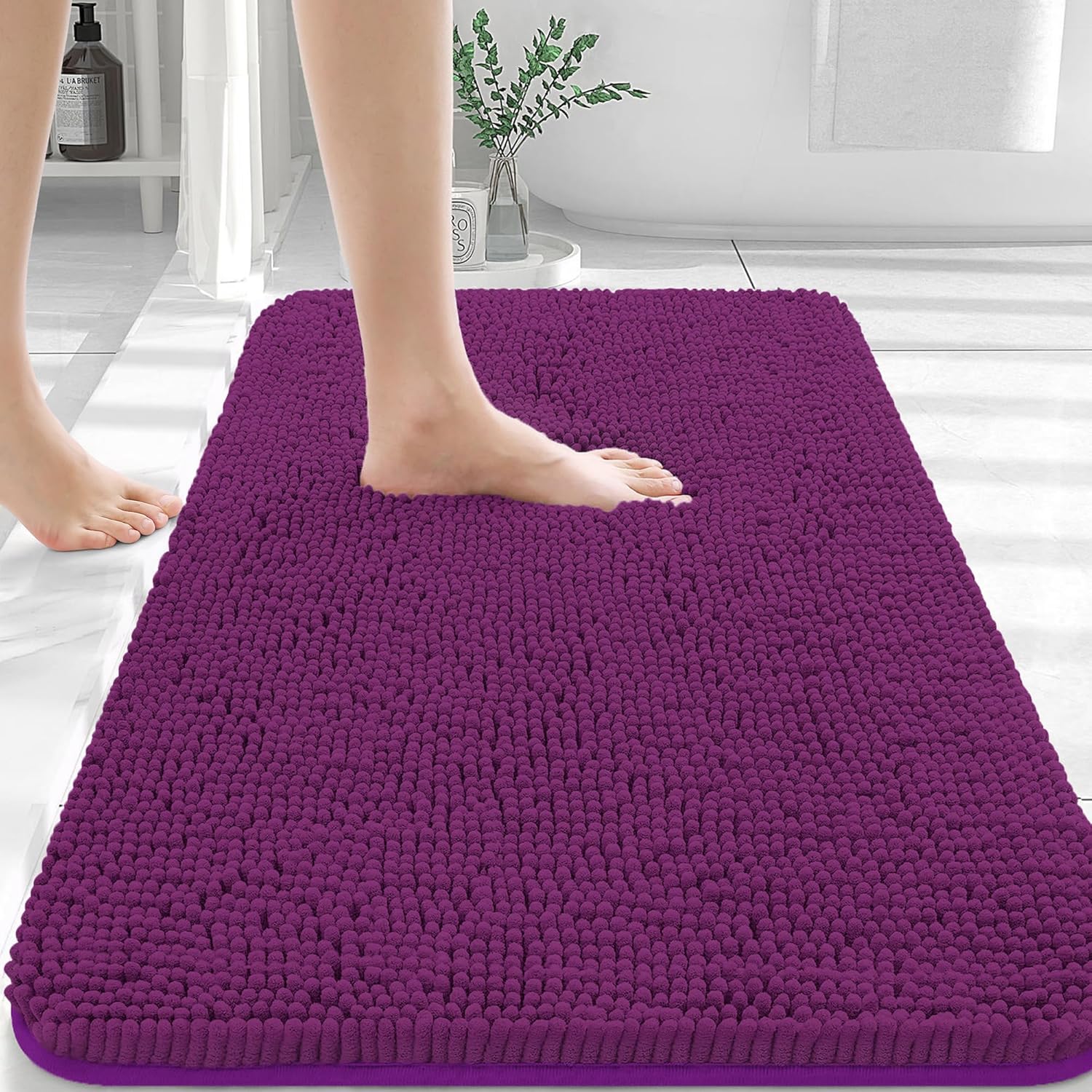 OLANLY Extra Soft Chenille Bath Rugs for Ultimate Comfort
