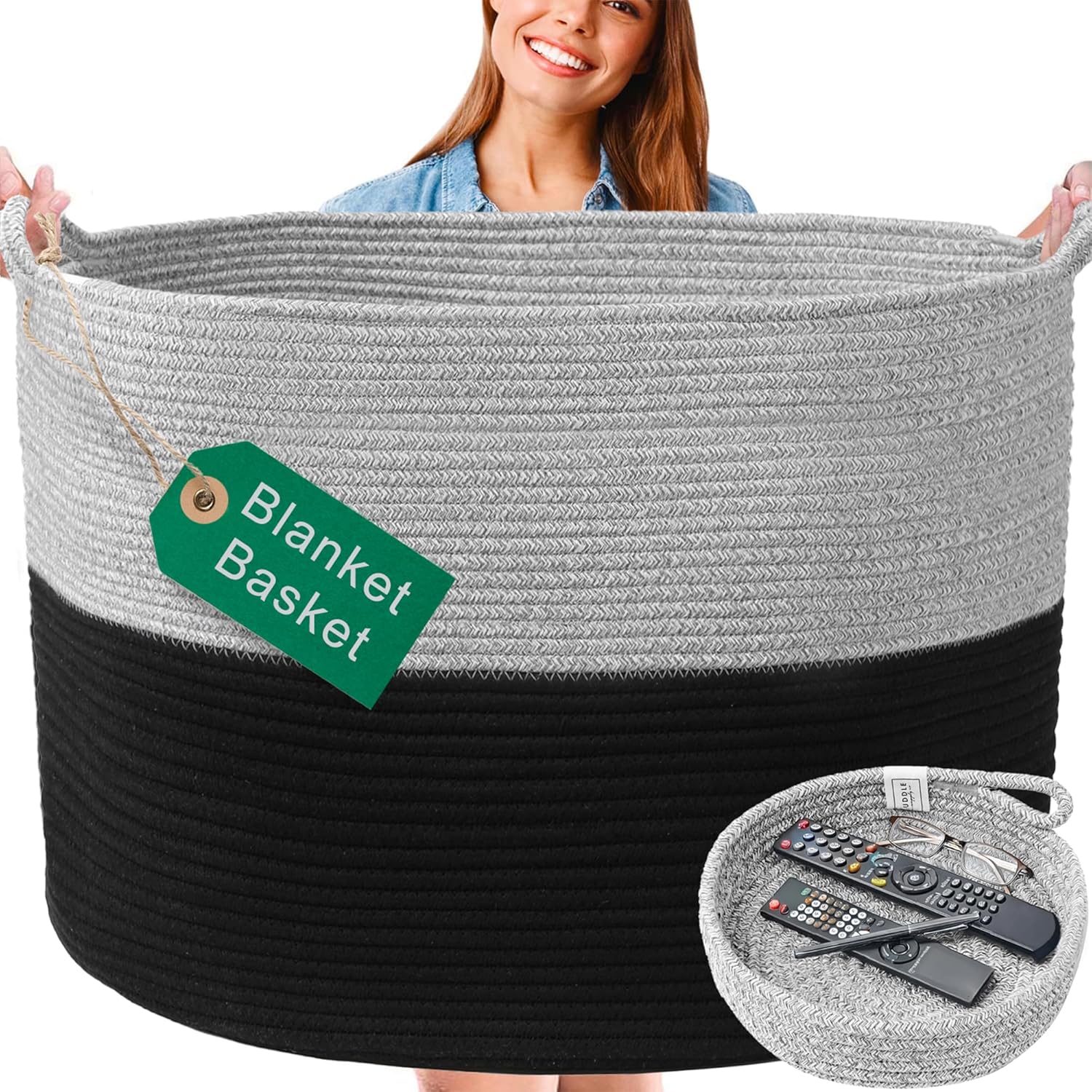 XXXL Washable 125L Extra Large Durable Soft Blanket Basket