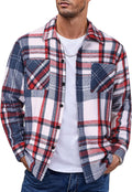 Men's Flannel Shirt Jacket - Soft Fleece-Lined Plaid Button Down