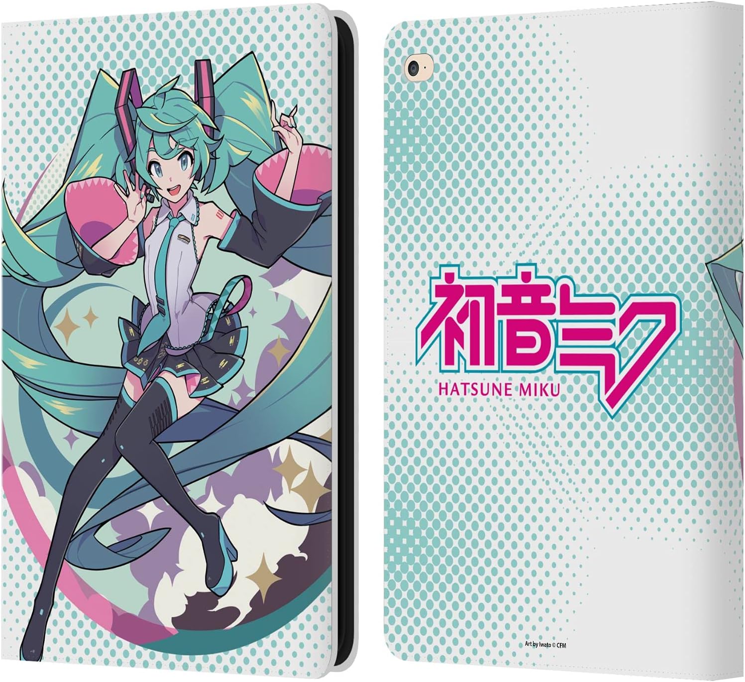 Hatsune Miku Pastels Graphics Leather Wallet Case for iPad Air 2