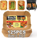 Air Fryer Liners Disposable 125PCS - Rectangular Parchment for Ninja