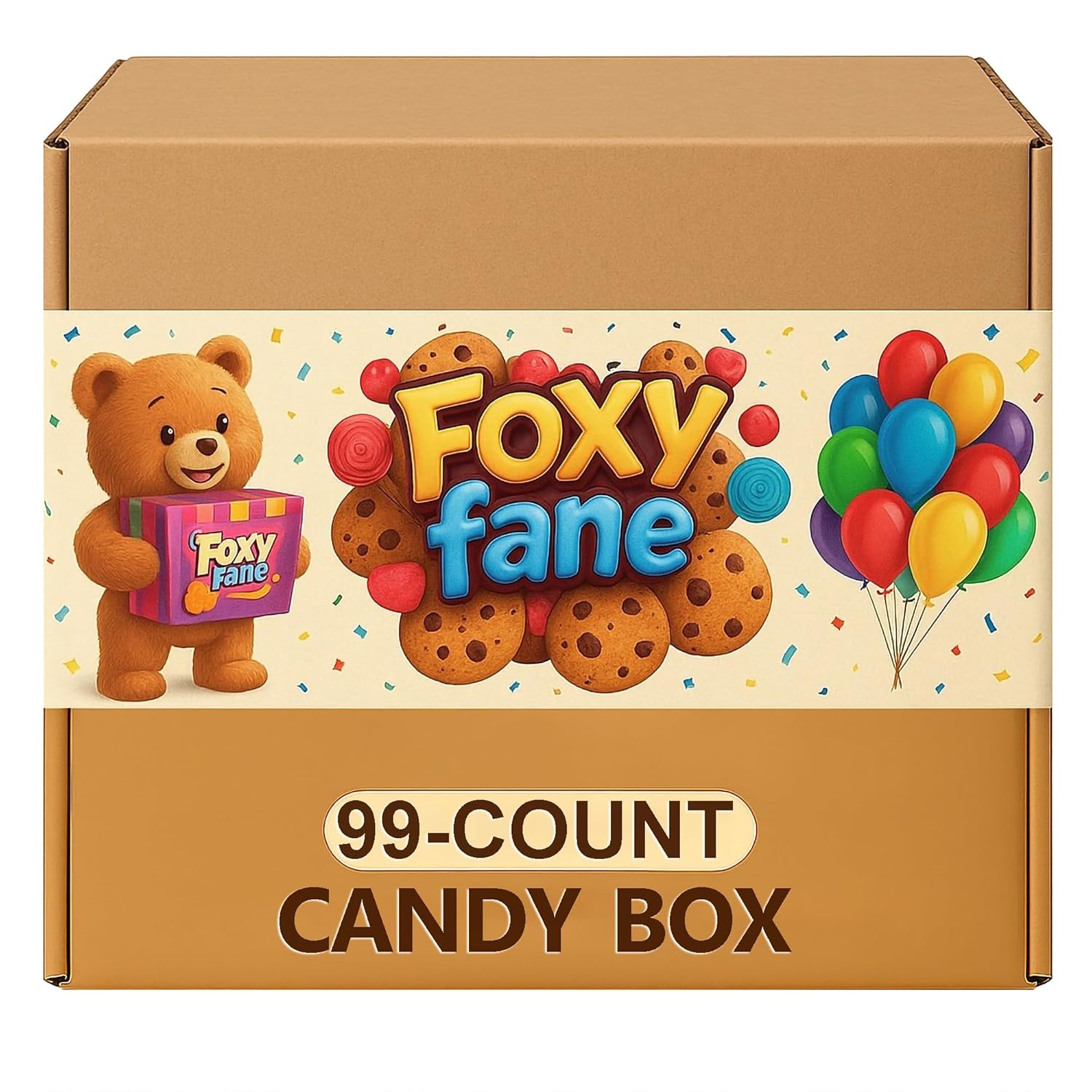 Foxy Fane 99-Count Holiday Candy Gift Box for All Occasions
