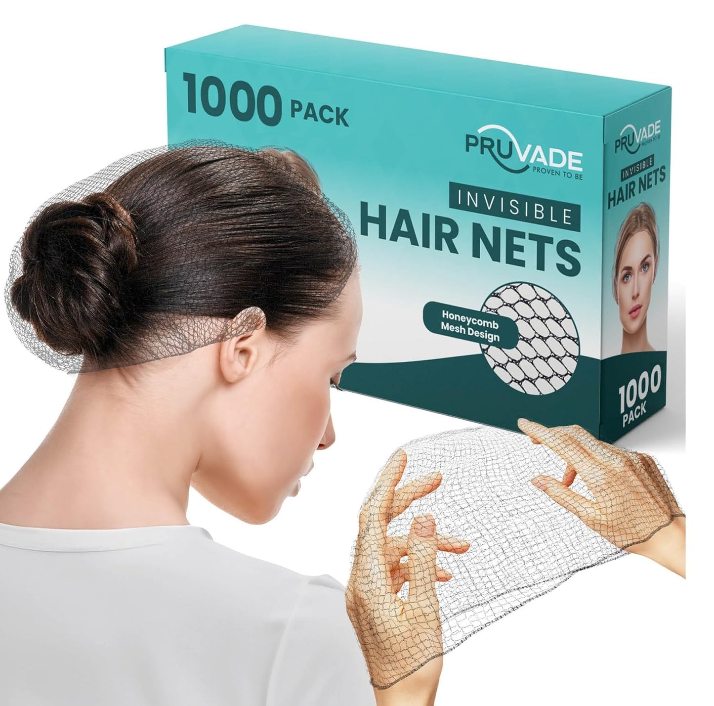 Invisible Hair Nets for Women & Men - 1000 Pack for All Uses