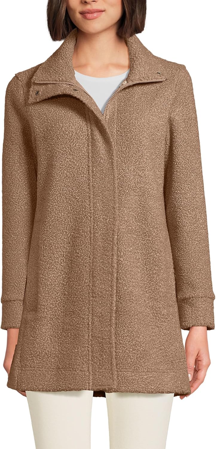 Boucle Fleece Coat for Women: Soft, Warm, and Stylish