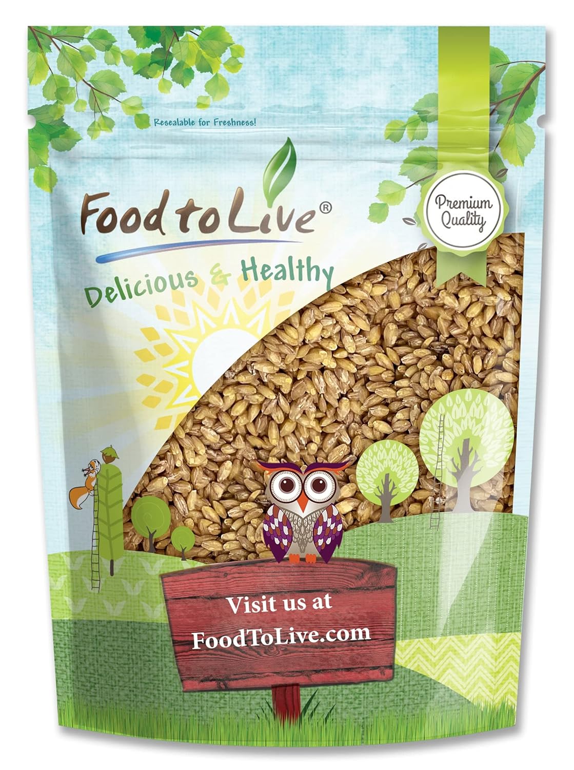 Hulled Barley Grain 5 Pounds - Whole Grain Vegan Option
