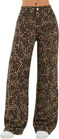 EMMIOL Women's Wide Leg Jeans Distress Mid Waist - Vintage Y2K Fit